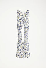 The Curved Denim Flower Jeans
