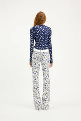 The Curved Denim Flower Jeans