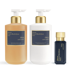 OUD satin mood Scented hand & body cleansing gel, Scented body lotion <br>and Eau de parfum Trio null
