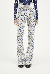 The Curved Denim Flower Jeans